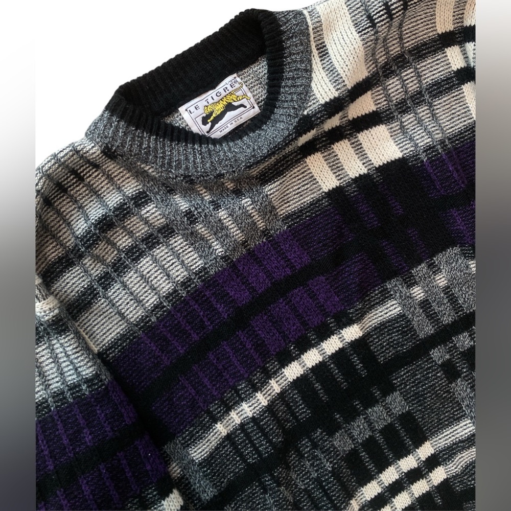 Vintage Knit Made in USA Crew Neck Sweater Size Large